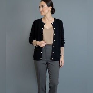 Vtg Petites By Willi Bouclé Knit Cardigan Size M 80s